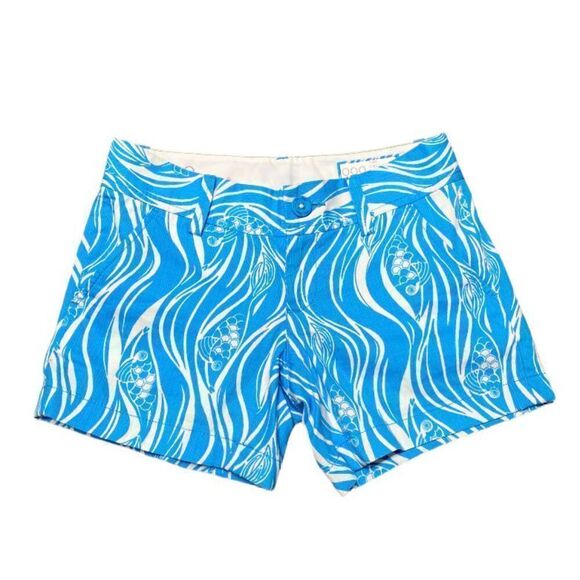 Lilly Pulitzer Blue & White The Callahan Short Size 000 NWOT - Picture 3 of 8